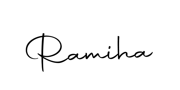 You should practise on your own different ways (Autography-DOLnW) to write your name (Ramiha) in signature. don't let someone else do it for you. Ramiha signature style 10 images and pictures png