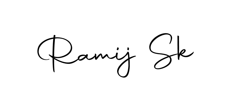 You can use this online signature creator to create a handwritten signature for the name Ramij Sk. This is the best online autograph maker. Ramij Sk signature style 10 images and pictures png