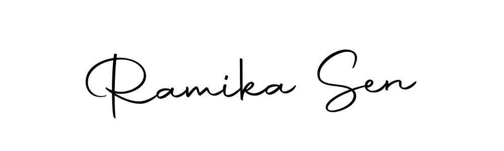 Create a beautiful signature design for name Ramika Sen. With this signature (Autography-DOLnW) fonts, you can make a handwritten signature for free. Ramika Sen signature style 10 images and pictures png