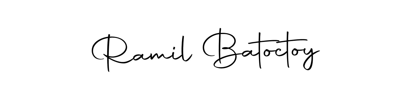 How to make Ramil Batoctoy name signature. Use Autography-DOLnW style for creating short signs online. This is the latest handwritten sign. Ramil Batoctoy signature style 10 images and pictures png