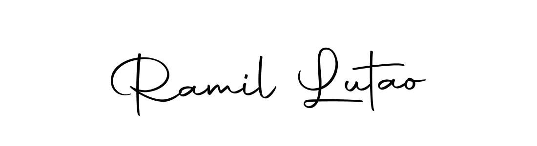 Here are the top 10 professional signature styles for the name Ramil Lutao. These are the best autograph styles you can use for your name. Ramil Lutao signature style 10 images and pictures png