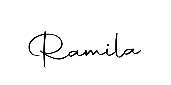 Make a beautiful signature design for name Ramila. With this signature (Autography-DOLnW) style, you can create a handwritten signature for free. Ramila signature style 10 images and pictures png