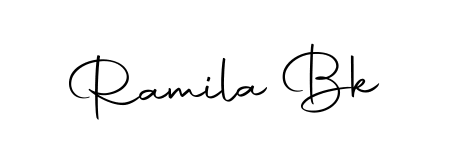 You can use this online signature creator to create a handwritten signature for the name Ramila Bk. This is the best online autograph maker. Ramila Bk signature style 10 images and pictures png