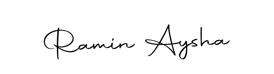 You can use this online signature creator to create a handwritten signature for the name Ramin Aysha. This is the best online autograph maker. Ramin Aysha signature style 10 images and pictures png