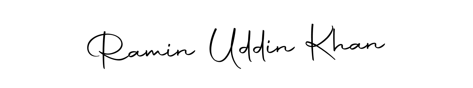 Autography-DOLnW is a professional signature style that is perfect for those who want to add a touch of class to their signature. It is also a great choice for those who want to make their signature more unique. Get Ramin Uddin Khan name to fancy signature for free. Ramin Uddin Khan signature style 10 images and pictures png