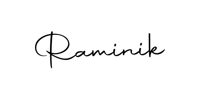 How to make Raminik name signature. Use Autography-DOLnW style for creating short signs online. This is the latest handwritten sign. Raminik signature style 10 images and pictures png