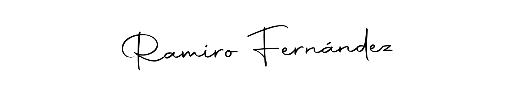 The best way (Autography-DOLnW) to make a short signature is to pick only two or three words in your name. The name Ramiro Fernández include a total of six letters. For converting this name. Ramiro Fernández signature style 10 images and pictures png