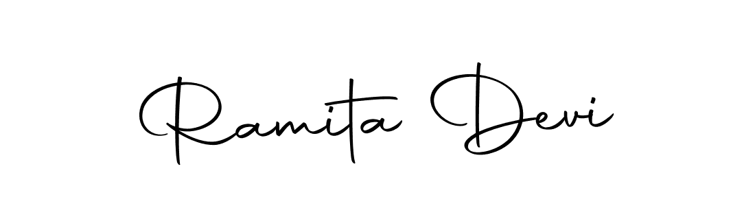 The best way (Autography-DOLnW) to make a short signature is to pick only two or three words in your name. The name Ramita Devi include a total of six letters. For converting this name. Ramita Devi signature style 10 images and pictures png