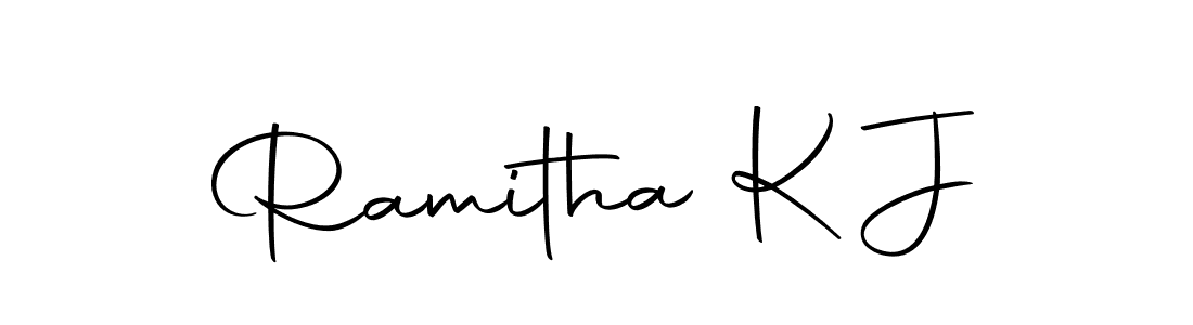 Make a beautiful signature design for name Ramitha K J. Use this online signature maker to create a handwritten signature for free. Ramitha K J signature style 10 images and pictures png