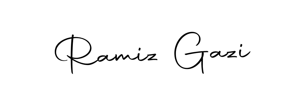 Similarly Autography-DOLnW is the best handwritten signature design. Signature creator online .You can use it as an online autograph creator for name Ramiz Gazi. Ramiz Gazi signature style 10 images and pictures png