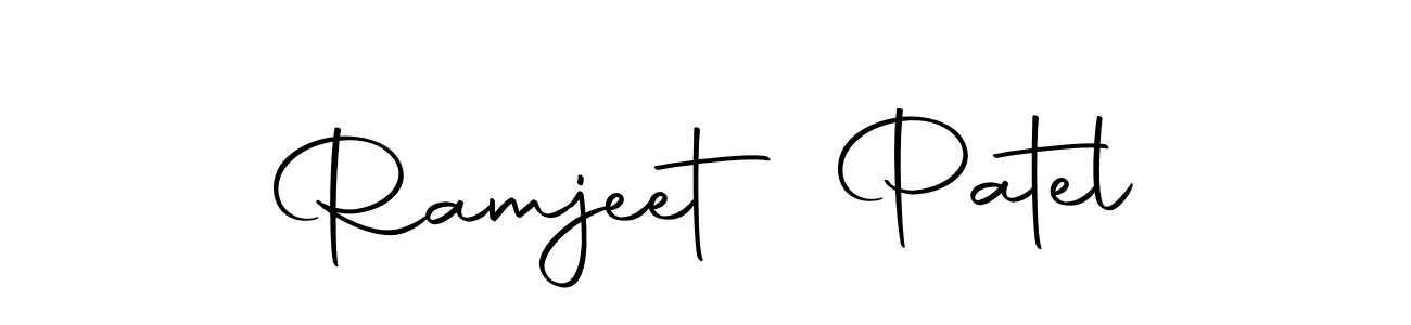 How to make Ramjeet Patel name signature. Use Autography-DOLnW style for creating short signs online. This is the latest handwritten sign. Ramjeet Patel signature style 10 images and pictures png