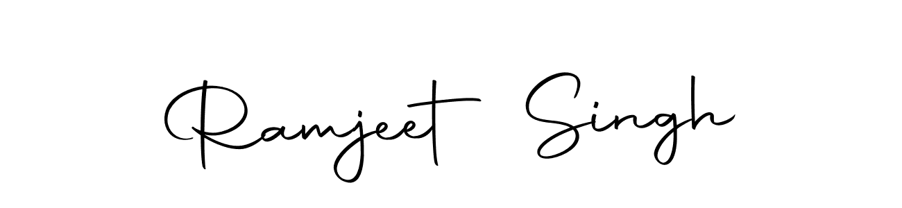 How to make Ramjeet Singh name signature. Use Autography-DOLnW style for creating short signs online. This is the latest handwritten sign. Ramjeet Singh signature style 10 images and pictures png