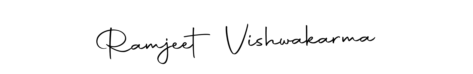 Create a beautiful signature design for name Ramjeet Vishwakarma. With this signature (Autography-DOLnW) fonts, you can make a handwritten signature for free. Ramjeet Vishwakarma signature style 10 images and pictures png