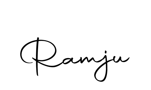 Use a signature maker to create a handwritten signature online. With this signature software, you can design (Autography-DOLnW) your own signature for name Ramju. Ramju signature style 10 images and pictures png