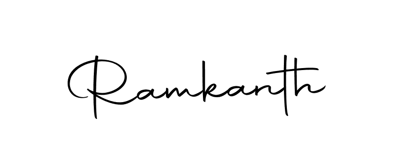 Design your own signature with our free online signature maker. With this signature software, you can create a handwritten (Autography-DOLnW) signature for name Ramkanth. Ramkanth signature style 10 images and pictures png