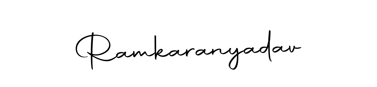 Use a signature maker to create a handwritten signature online. With this signature software, you can design (Autography-DOLnW) your own signature for name Ramkaranyadav. Ramkaranyadav signature style 10 images and pictures png
