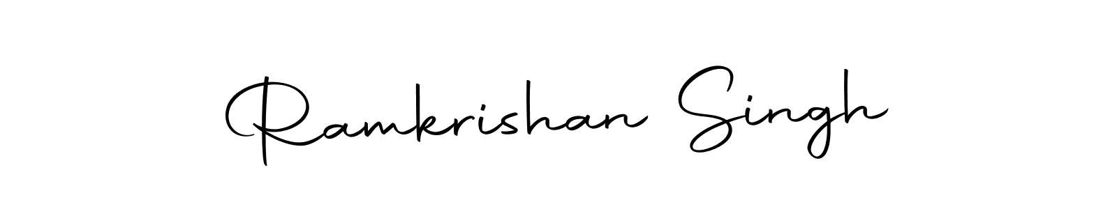 You can use this online signature creator to create a handwritten signature for the name Ramkrishan Singh. This is the best online autograph maker. Ramkrishan Singh signature style 10 images and pictures png