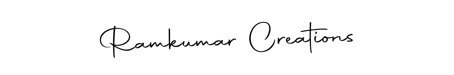 How to make Ramkumar Creations name signature. Use Autography-DOLnW style for creating short signs online. This is the latest handwritten sign. Ramkumar Creations signature style 10 images and pictures png