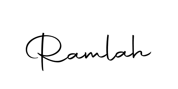 Design your own signature with our free online signature maker. With this signature software, you can create a handwritten (Autography-DOLnW) signature for name Ramlah. Ramlah signature style 10 images and pictures png