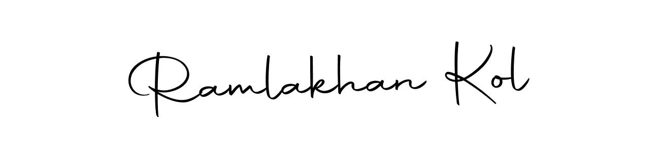 Design your own signature with our free online signature maker. With this signature software, you can create a handwritten (Autography-DOLnW) signature for name Ramlakhan Kol. Ramlakhan Kol signature style 10 images and pictures png