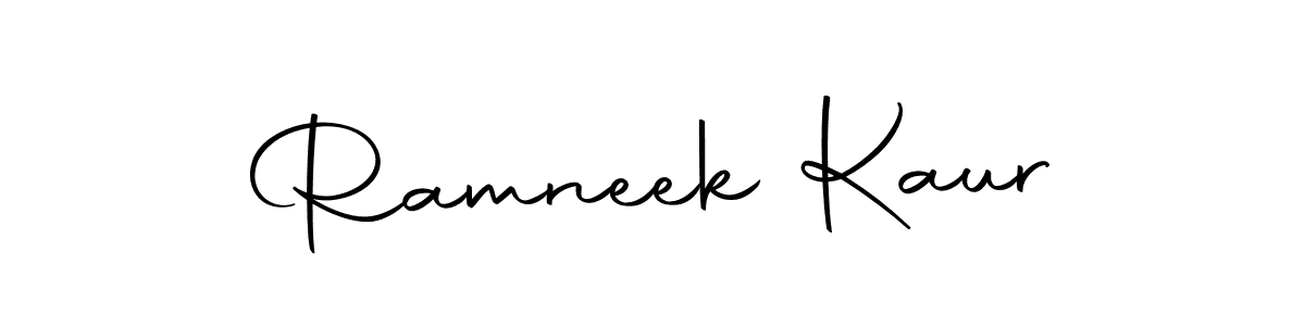 Design your own signature with our free online signature maker. With this signature software, you can create a handwritten (Autography-DOLnW) signature for name Ramneek Kaur. Ramneek Kaur signature style 10 images and pictures png