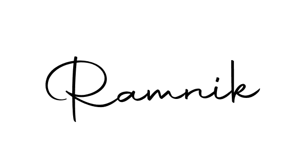 Use a signature maker to create a handwritten signature online. With this signature software, you can design (Autography-DOLnW) your own signature for name Ramnik. Ramnik signature style 10 images and pictures png