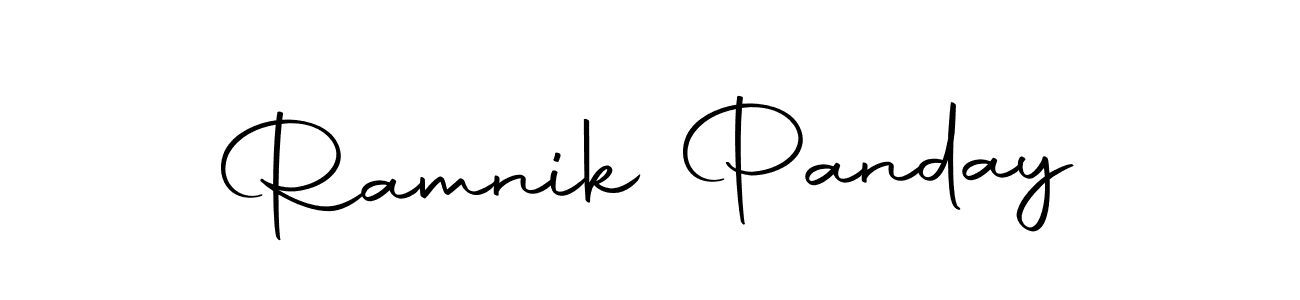 Ramnik Panday stylish signature style. Best Handwritten Sign (Autography-DOLnW) for my name. Handwritten Signature Collection Ideas for my name Ramnik Panday. Ramnik Panday signature style 10 images and pictures png