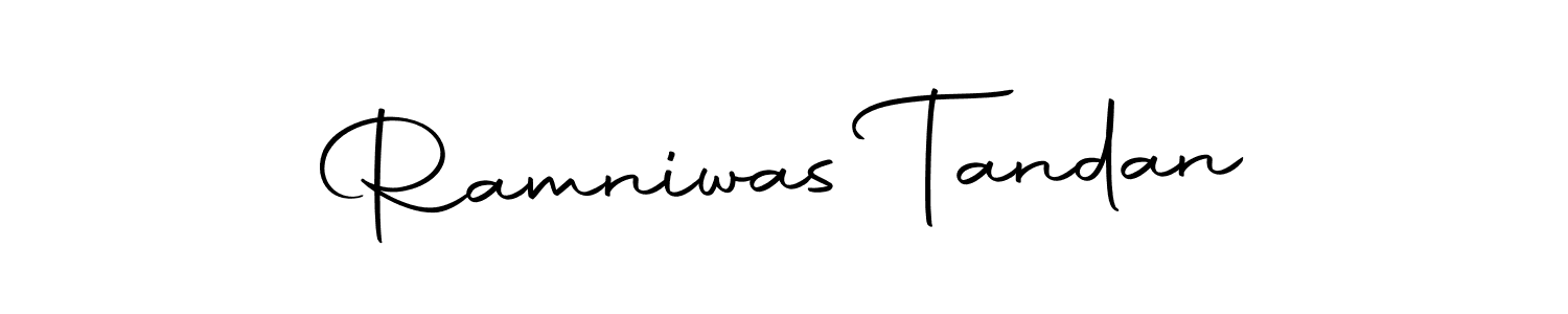 How to make Ramniwas Tandan name signature. Use Autography-DOLnW style for creating short signs online. This is the latest handwritten sign. Ramniwas Tandan signature style 10 images and pictures png
