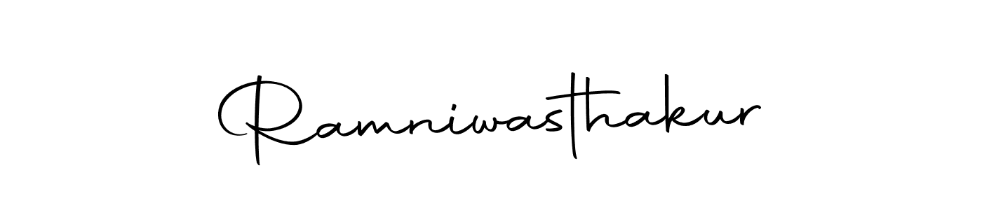 The best way (Autography-DOLnW) to make a short signature is to pick only two or three words in your name. The name Ramniwasthakur include a total of six letters. For converting this name. Ramniwasthakur signature style 10 images and pictures png