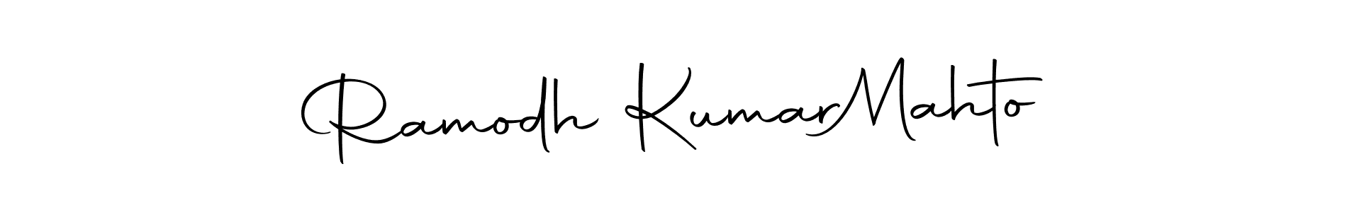 You can use this online signature creator to create a handwritten signature for the name Ramodh Kumar  Mahto. This is the best online autograph maker. Ramodh Kumar  Mahto signature style 10 images and pictures png