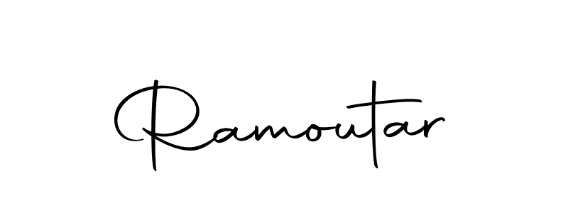 How to make Ramoutar name signature. Use Autography-DOLnW style for creating short signs online. This is the latest handwritten sign. Ramoutar signature style 10 images and pictures png