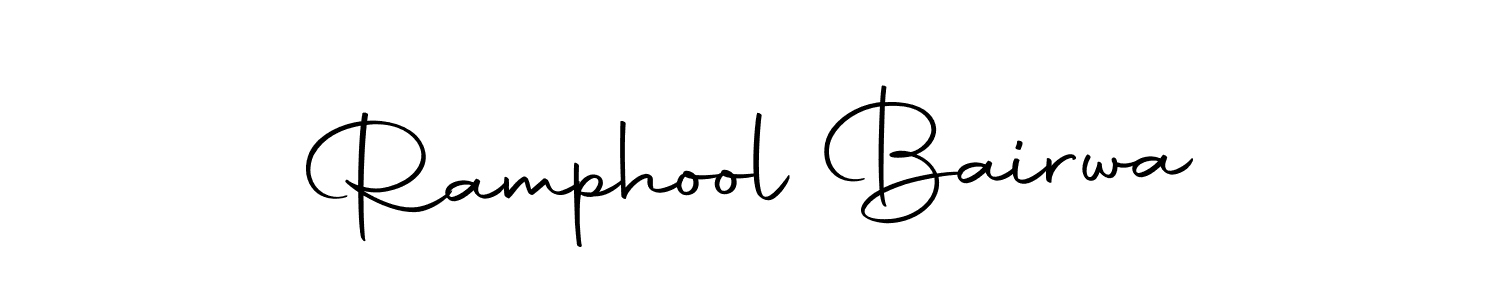 Autography-DOLnW is a professional signature style that is perfect for those who want to add a touch of class to their signature. It is also a great choice for those who want to make their signature more unique. Get Ramphool Bairwa name to fancy signature for free. Ramphool Bairwa signature style 10 images and pictures png