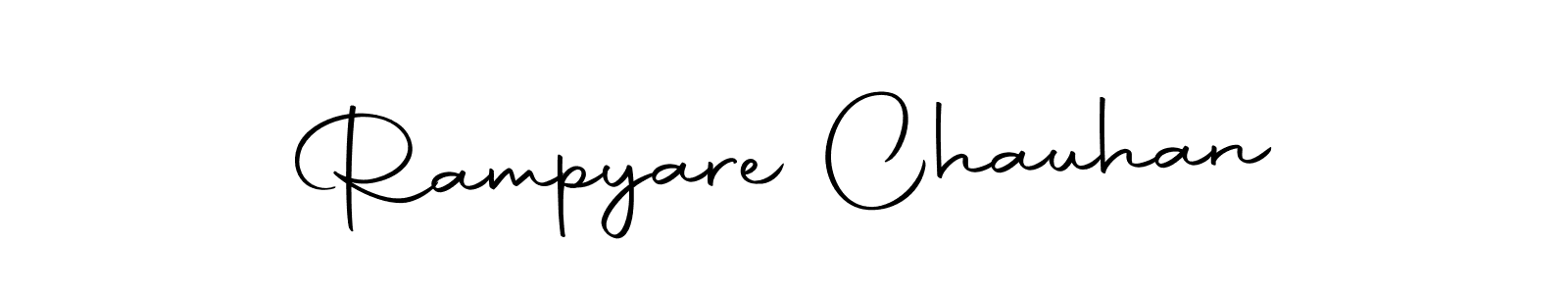 How to make Rampyare Chauhan name signature. Use Autography-DOLnW style for creating short signs online. This is the latest handwritten sign. Rampyare Chauhan signature style 10 images and pictures png
