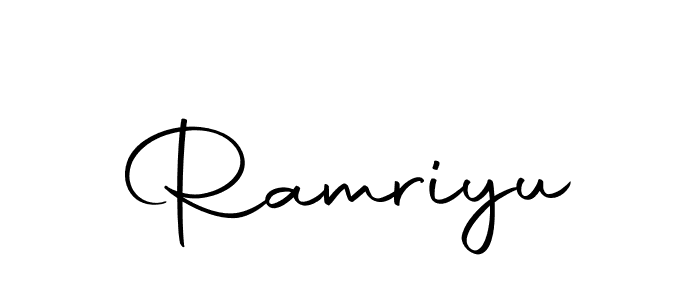 Create a beautiful signature design for name Ramriyu. With this signature (Autography-DOLnW) fonts, you can make a handwritten signature for free. Ramriyu signature style 10 images and pictures png