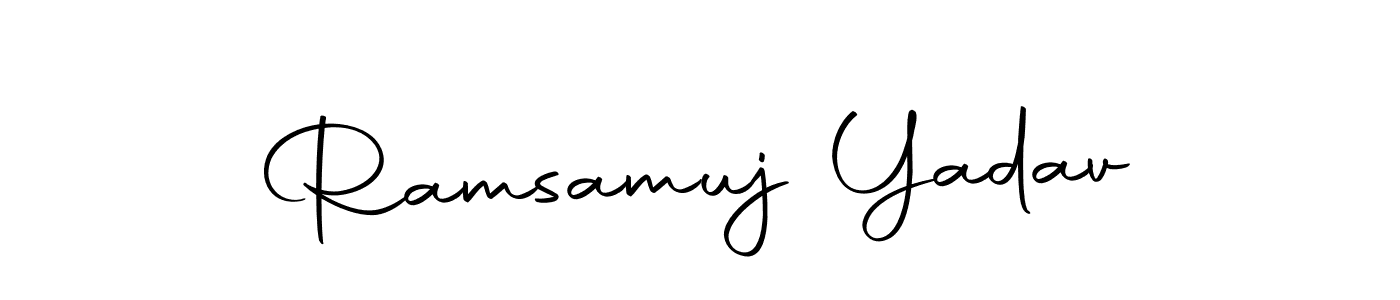 You should practise on your own different ways (Autography-DOLnW) to write your name (Ramsamuj Yadav) in signature. don't let someone else do it for you. Ramsamuj Yadav signature style 10 images and pictures png