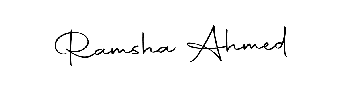 Make a beautiful signature design for name Ramsha Ahmed. Use this online signature maker to create a handwritten signature for free. Ramsha Ahmed signature style 10 images and pictures png