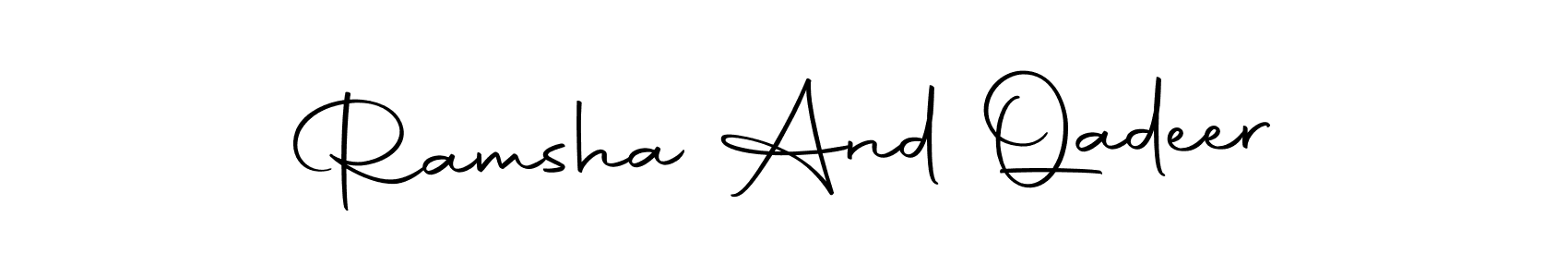 How to Draw Ramsha And Qadeer signature style? Autography-DOLnW is a latest design signature styles for name Ramsha And Qadeer. Ramsha And Qadeer signature style 10 images and pictures png