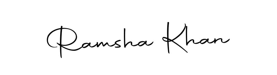 Make a beautiful signature design for name Ramsha Khan. With this signature (Autography-DOLnW) style, you can create a handwritten signature for free. Ramsha Khan signature style 10 images and pictures png