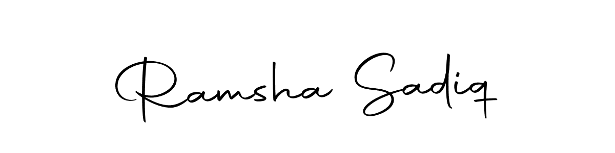 if you are searching for the best signature style for your name Ramsha Sadiq. so please give up your signature search. here we have designed multiple signature styles  using Autography-DOLnW. Ramsha Sadiq signature style 10 images and pictures png