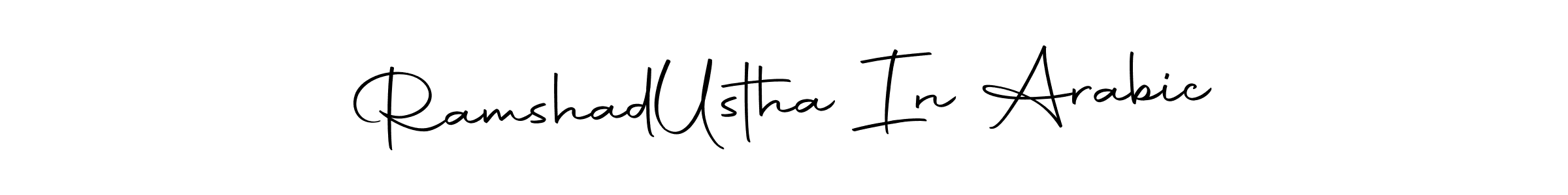 You should practise on your own different ways (Autography-DOLnW) to write your name (Ramshad  Ustha In Arabic) in signature. don't let someone else do it for you. Ramshad  Ustha In Arabic signature style 10 images and pictures png