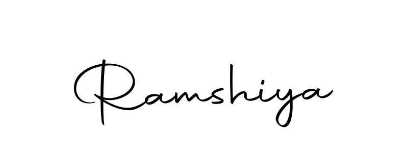 Use a signature maker to create a handwritten signature online. With this signature software, you can design (Autography-DOLnW) your own signature for name Ramshiya. Ramshiya signature style 10 images and pictures png