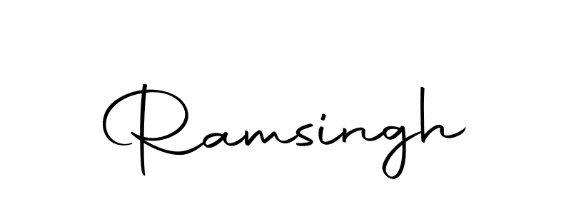 Design your own signature with our free online signature maker. With this signature software, you can create a handwritten (Autography-DOLnW) signature for name Ramsingh. Ramsingh signature style 10 images and pictures png