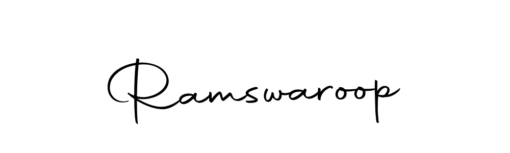 Create a beautiful signature design for name Ramswaroop. With this signature (Autography-DOLnW) fonts, you can make a handwritten signature for free. Ramswaroop signature style 10 images and pictures png