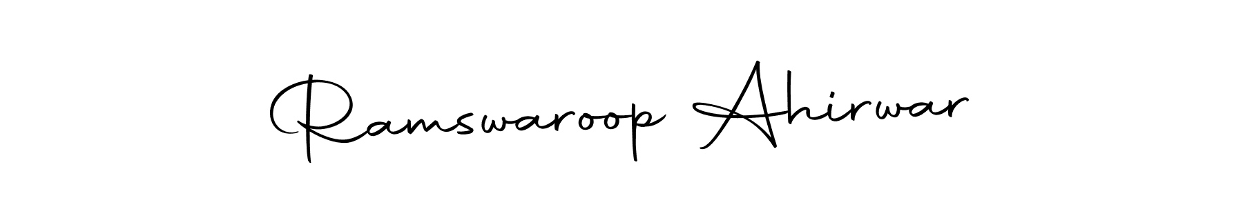 Create a beautiful signature design for name Ramswaroop Ahirwar. With this signature (Autography-DOLnW) fonts, you can make a handwritten signature for free. Ramswaroop Ahirwar signature style 10 images and pictures png