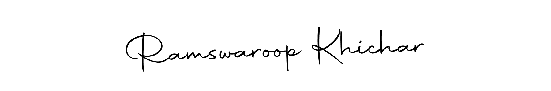 It looks lik you need a new signature style for name Ramswaroop Khichar. Design unique handwritten (Autography-DOLnW) signature with our free signature maker in just a few clicks. Ramswaroop Khichar signature style 10 images and pictures png