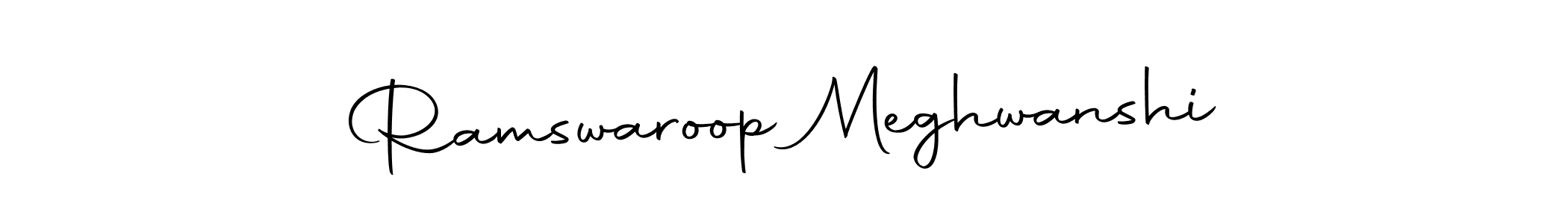 You should practise on your own different ways (Autography-DOLnW) to write your name (Ramswaroop Meghwanshi) in signature. don't let someone else do it for you. Ramswaroop Meghwanshi signature style 10 images and pictures png