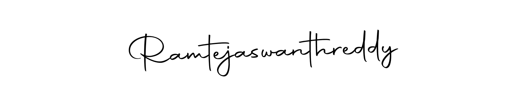 How to make Ramtejaswanthreddy name signature. Use Autography-DOLnW style for creating short signs online. This is the latest handwritten sign. Ramtejaswanthreddy signature style 10 images and pictures png