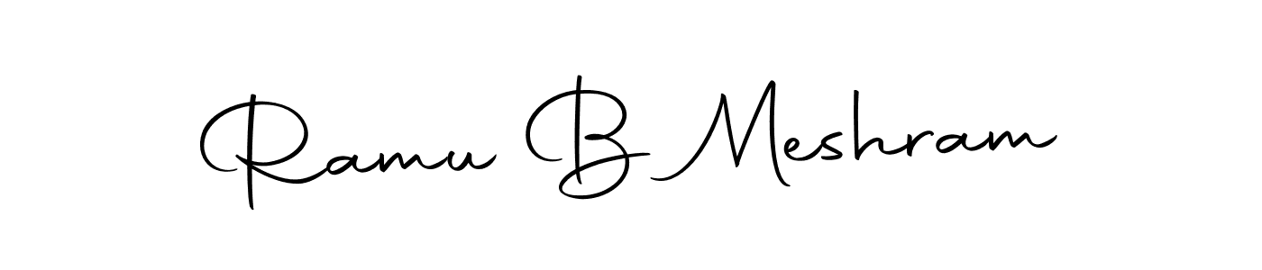 The best way (Autography-DOLnW) to make a short signature is to pick only two or three words in your name. The name Ramu B Meshram include a total of six letters. For converting this name. Ramu B Meshram signature style 10 images and pictures png