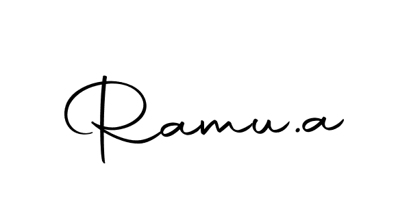 Similarly Autography-DOLnW is the best handwritten signature design. Signature creator online .You can use it as an online autograph creator for name Ramu.a. Ramu.a signature style 10 images and pictures png