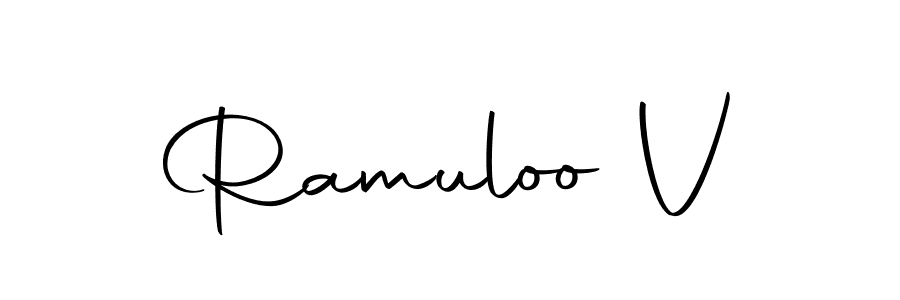 This is the best signature style for the Ramuloo V name. Also you like these signature font (Autography-DOLnW). Mix name signature. Ramuloo V signature style 10 images and pictures png